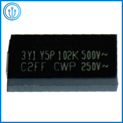 11,4x6,0mm plastikowy kondensator zabezpieczający chip 500VAC 10-4700pF Y5P Y5U Y5V