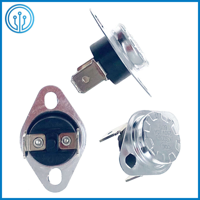 Przełącznik termostatu pionowego Bimetal 6,3 mm 10A 250V 60 stopni NC Reset ręczny